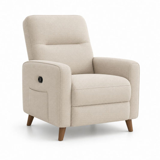 Relaxsessel mit Liegefunktion Beige Polyester 74 x 86 x 102 cm
