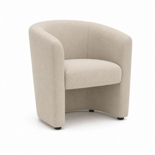 Cocktailsessel Beige mit Polyesterbezug Rund 74 x 74 x 70 cm