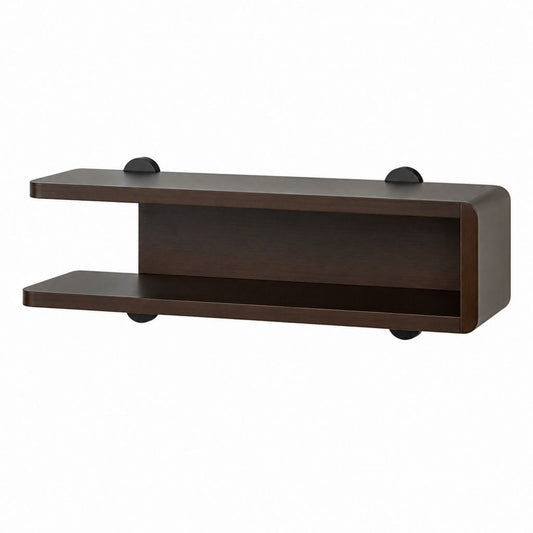 Wandregal Dunkelbraun aus MDF rechteckig 80 x 20 x 30 cm